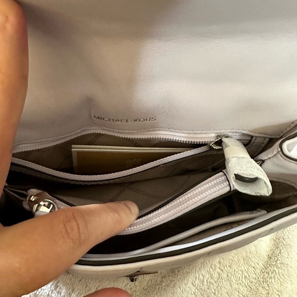 MICHAEL KORS SOHO LAVENDER MIST CHAIN, STUDDED LEATHER QUILTED SHOULDER BAG NWOT - Picture 10 of 12